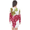 Red Fruit Grape Long Sleeve Chiffon Shift Dress  View2