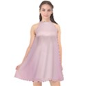 beautiful,rose gold,pattern Halter Neckline Chiffon Dress  View1