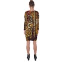 Noble Steampunk Design, Clocks And Gears With Floral Elements Asymmetric Cut-Out Shift Dress View2