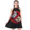 No nuclear weapons Halter Neckline Chiffon Dress  View1