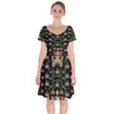 Roses In The Soft Hands Makes A Smile Pop Art Short Sleeve Bardot Dress View1