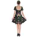 Roses In The Soft Hands Makes A Smile Pop Art Short Sleeve Bardot Dress View2