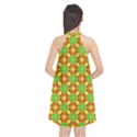 Pattern Texture Christmas Colors Halter Neckline Chiffon Dress  View2