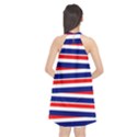 Red White Blue Patriotic Ribbons Halter Neckline Chiffon Dress  View2