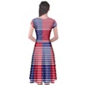 American Flag Patriot Red White Cap Sleeve Wrap Front Dress View2