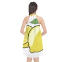 Lemon Fruit Green Yellow Citrus Halter Neckline Chiffon Dress  View2