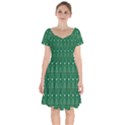 Christmas Tree Holiday Star Short Sleeve Bardot Dress View1