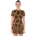 Background Texture Giraffe Drop Hem Mini Chiffon Dress View1