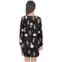 Groundhog Day Pattern Long Sleeve Chiffon Shift Dress  View2