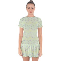 Minty Hats Drop Hem Mini Chiffon Dress by snowwhitegirl