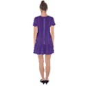 Dark Grape Purple Drop Hem Mini Chiffon Dress View2