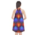 Background Colorful Abstract Halter Neckline Chiffon Dress  View2