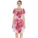 Flower Roses Heart Art Abstract Short Sleeve Bardot Dress View1