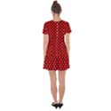 Red Polka Dots Drop Hem Mini Chiffon Dress View2