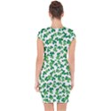 St. Patricks day clover pattern Capsleeve Drawstring Dress  View2