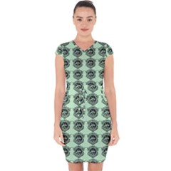 Three Women Green Capsleeve Drawstring Dress  by snowwhitegirl