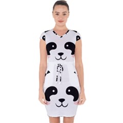 Panda  Capsleeve Drawstring Dress  by Valentinaart