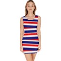 Red White Blue Patriotic Ribbons Bodycon Dress View1