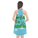 Earth day Halter Neckline Chiffon Dress  View2