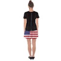 MAGA Make America Great Again with US Flag on black Drop Hem Mini Chiffon Dress View2