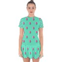 Love Heart Set Seamless Pattern Drop Hem Mini Chiffon Dress View1