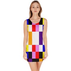 Rainbow Color Blocks Red Orange Bodycon Dress by Nexatart