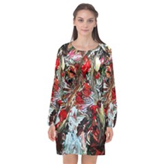 Dscf2312 Eden Garden-2 Long Sleeve Chiffon Shift Dress  by bestdesignintheworld