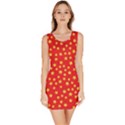 Yellow Stars Red Background Bodycon Dress View1