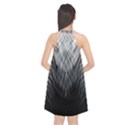 Feather Graphic Design Background Halter Neckline Chiffon Dress  View2