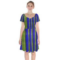 Stripes 4 Short Sleeve Bardot Dress by bestdesignintheworld