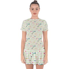 Dotted Pattern Background Full Colour Drop Hem Mini Chiffon Dress by Modern2018