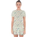 Dotted Pattern Background Full Colour Drop Hem Mini Chiffon Dress View1