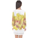 Yellow Rose Long Sleeve Chiffon Shift Dress  View2