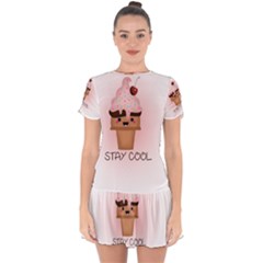 Stay Cool Drop Hem Mini Chiffon Dress by ZephyyrDesigns