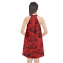 Romantic Red Rose Halter Neckline Chiffon Dress  View2