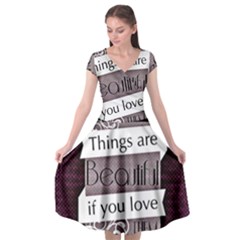 Beautiful Things Encourage Cap Sleeve Wrap Front Dress by Sapixe