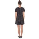 Geometric Pattern Dark Drop Hem Mini Chiffon Dress View2