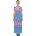 Long distance lover - Cute Unicorn High Waist Short Sleeve Maxi Dress View1