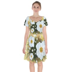 Summer Anemone Sylvestris Short Sleeve Bardot Dress by Nexatart