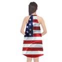 American Usa Flag Halter Neckline Chiffon Dress  View2