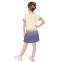 Cloudy Foggy Forest with pine trees Kids  Short Sleeve Velvet Dress View2