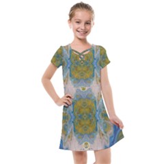 Cosmic Waters Warp Kids  Cross Web Dress by lwdstudio