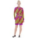 Festive Music Tribute In Rainbows Button Long Sleeve Dress View2