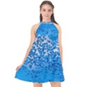 Blue Balloons In The Sky Halter Neckline Chiffon Dress  View1