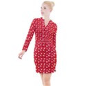 Hearts And Star Dot Red Button Long Sleeve Dress View1