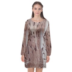 Bats Long Sleeve Chiffon Shift Dress  by WILLBIRDWELL