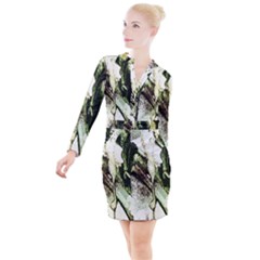 There Is No Promisse Rain 4 Button Long Sleeve Dress by bestdesignintheworld