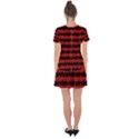 Blood Red and Black Halloween Nightmare Stripes  Drop Hem Mini Chiffon Dress View2