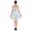 Pastel Diamonds Background Short Sleeve Bardot Dress View2