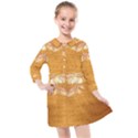 Golden sunrise pattern flowers By FlipStylez Designs Kids  Quarter Sleeve Shirt Dress View1